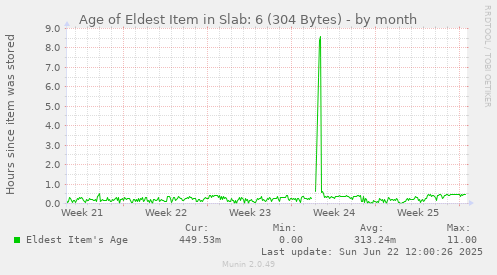 Age of Eldest Item in Slab: 6 (304 Bytes)